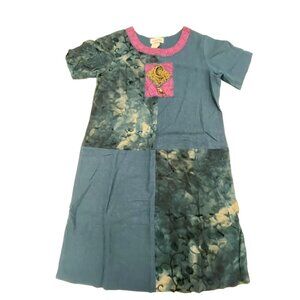 Aimee D Boho Shirt Dress Small Patchwork Short Sleeve NWT